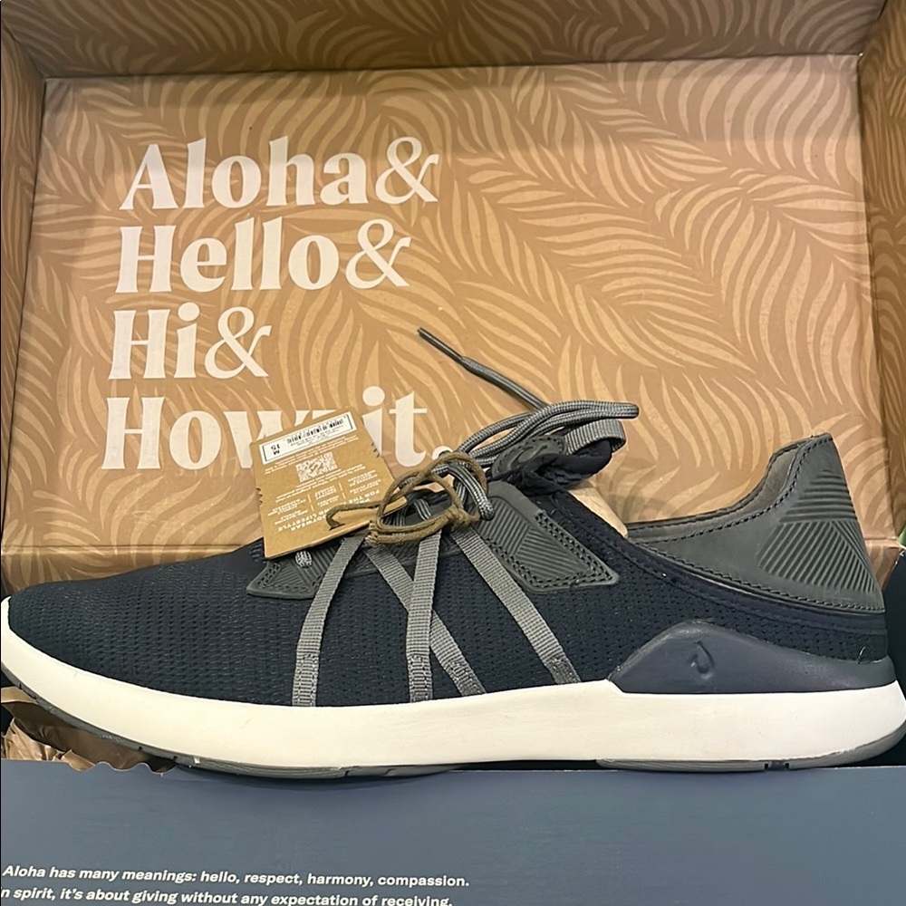 Black and Gray Sneakers with Breathable Mesh and Cushioned Sole
